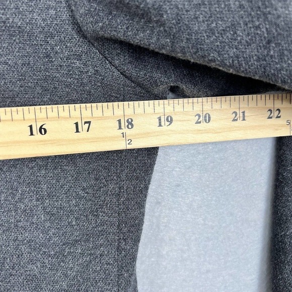 Theory Blazer Jacket Size 8 Gray Black Trim Single Button Workwear Career - Picture 7 of 12